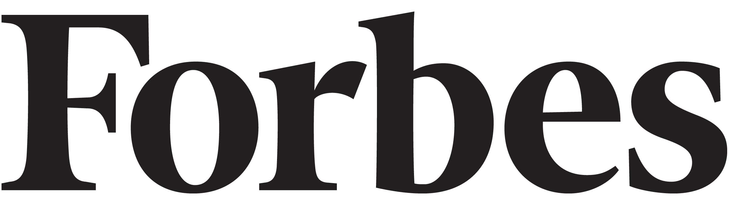 The image displays the word 'Forbes' in black text on a white background.