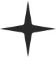 Black four-pointed star on a transparent background.