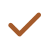 An orange checkmark icon on a dark green background.