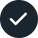 A white checkmark inside a dark, pixelated octagonal badge on a green background.