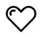 Simple black outline of a heart shape on a white background.