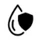 Icon of a water droplet with a shield inside.
