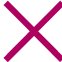 A pink 'X' on a white background.