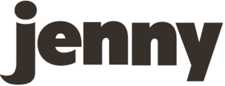 Black text logo displaying the word 'jenny' in bold, lowercase letters.