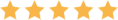 Five yellow stars in a horizontal row on a transparent background.