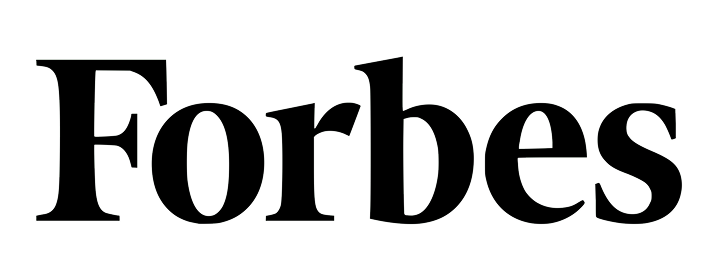 Black 'Forbes' logo on a transparent background.