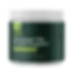 Blurry image of a dark green jar with a white lid.