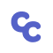 Two interlocking blue 'C' letters on a light background.