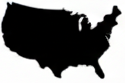 Silhouette of the contiguous United States.