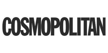 Black text logo reading 'COSMOPOLITAN' on a white background.