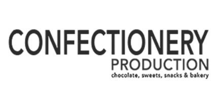 Logo of Confectionery Production with text for chocolates, sweets, snacks, bakery.