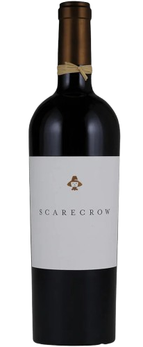 A wine bottle labeled 'Scarecrow' with a small scarecrow illustration.