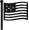 Black flag icon in a square format.