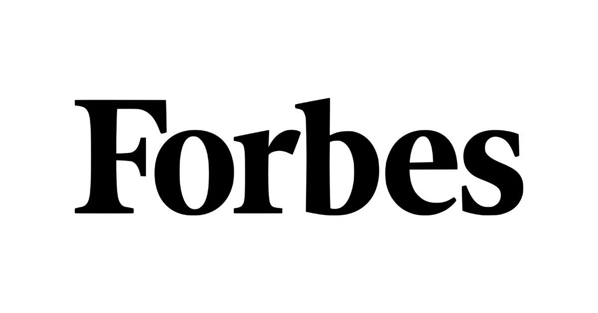 Black text 'Forbes' on white background.