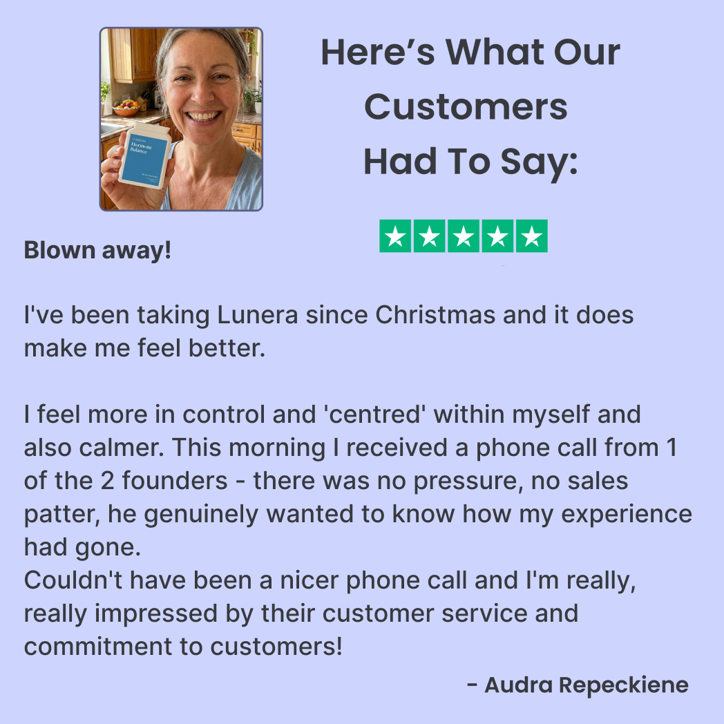 A customer testimonial from Audra Repeckiene, with her photo and a five-star review.