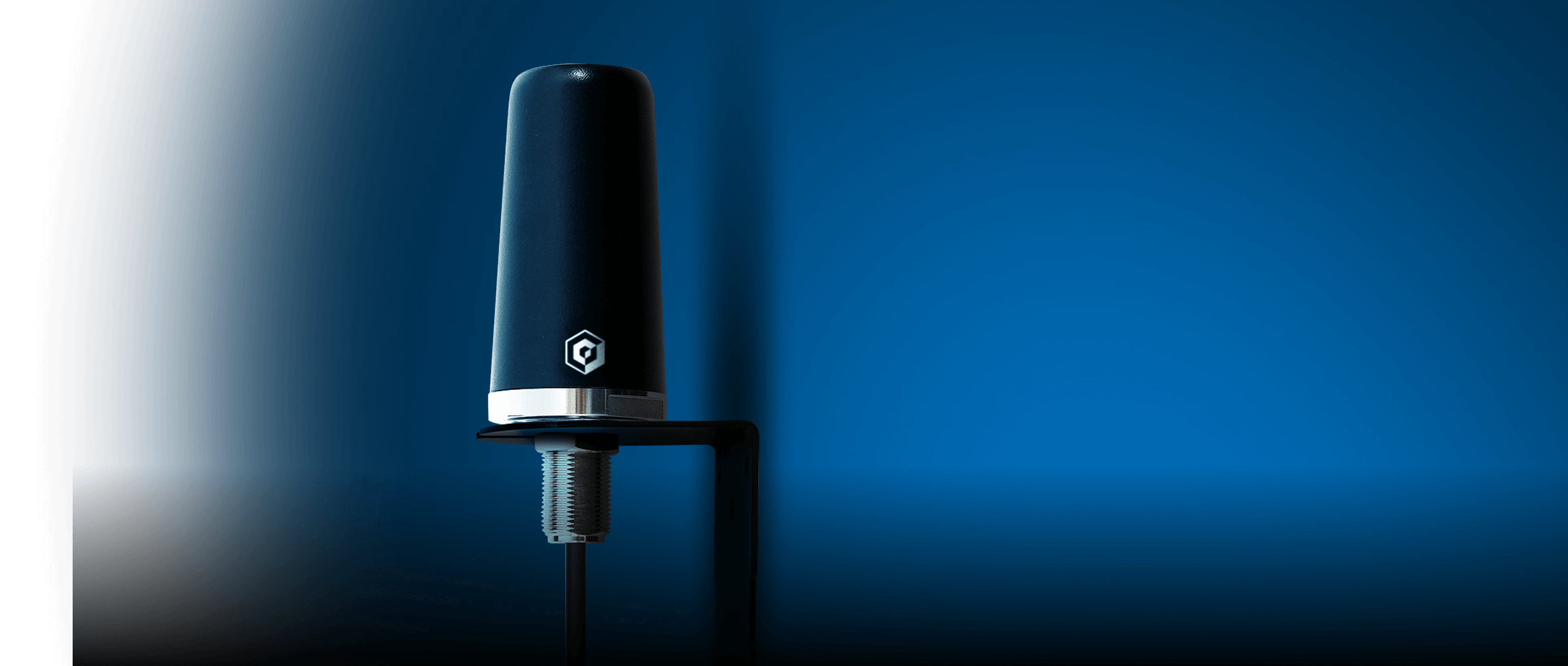 Premium Invention 5G Antenna Pro, a sleek black external high-gain antenna with mounting bracket, designed for enhanced 4G and 5G wireless connectivity