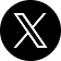 White letter 'X' on a black background.