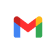 Gmail logo with a red and white envelope design inside a circle.