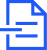 Blue icon of a document with lines and a folded corner.