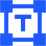 Blue square with a white letter 'T' in the center.