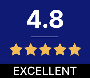4.8-star rating with five gold stars and 'Excellent' text.