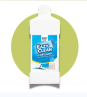 A white bottle of Easy Clean floor cleaner against a light green circular background.