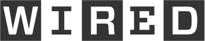 Black and white logo with the word 'WIRED' in bold letters.