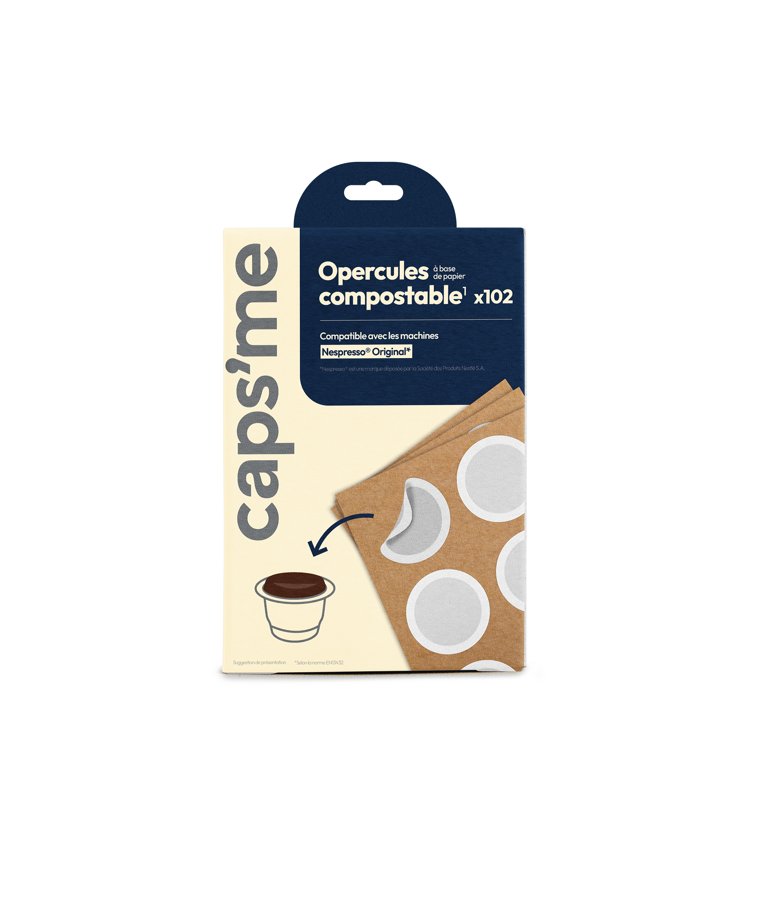 Opercules en papier pour capsules réutilisables Caps'me compatibles Nespresso®