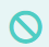 A turquoise circle with a diagonal line, resembling a prohibition symbol, on a light background.