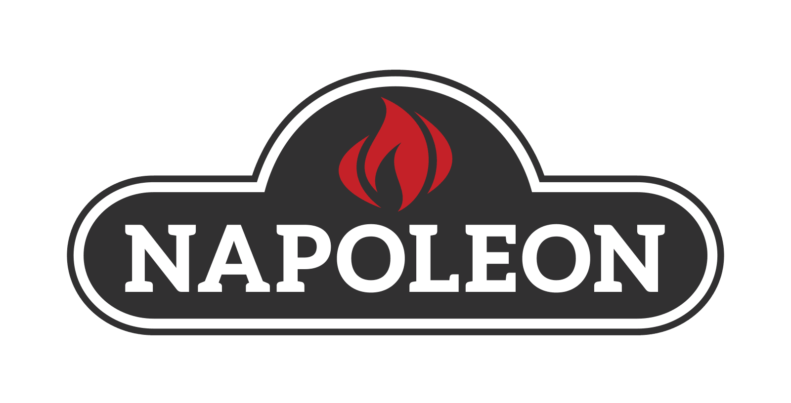 Logo with the word 'Napoleon' and a red flame icon above it.