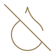 A stylized, brown line art icon resembling a musical note or ampersand with a diagonal line through it.