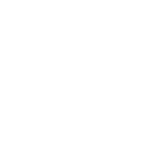 A white icon of an artist's paint palette with three dots of paint and a thumb hole.