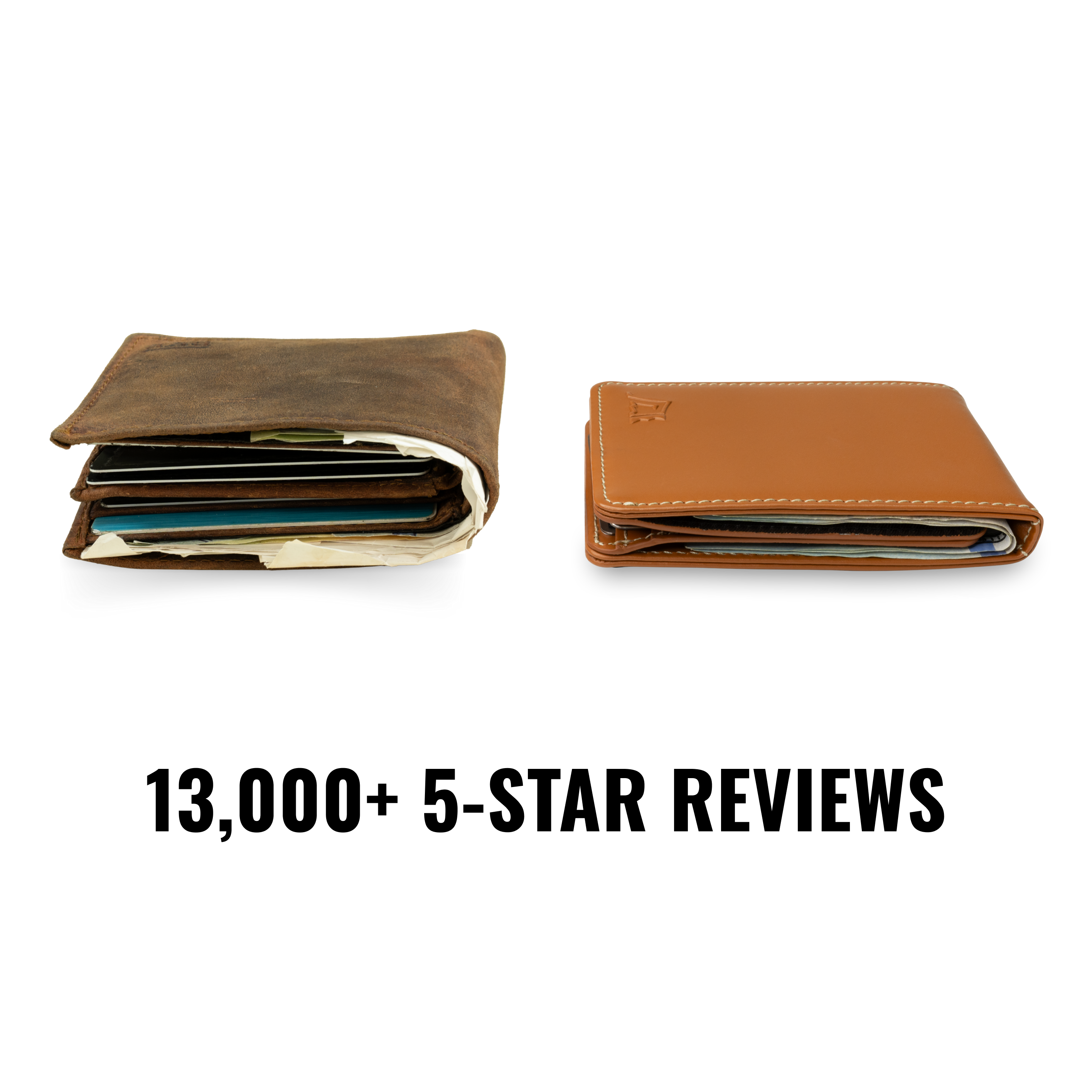 Assorted wallets on a dark background with the text 'ON SALE NOW!'