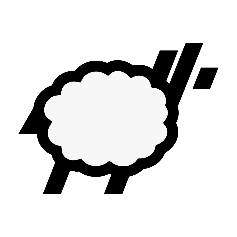 White cloud shape on a black background.