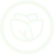 Graphic of a stylized rose inside a circle.