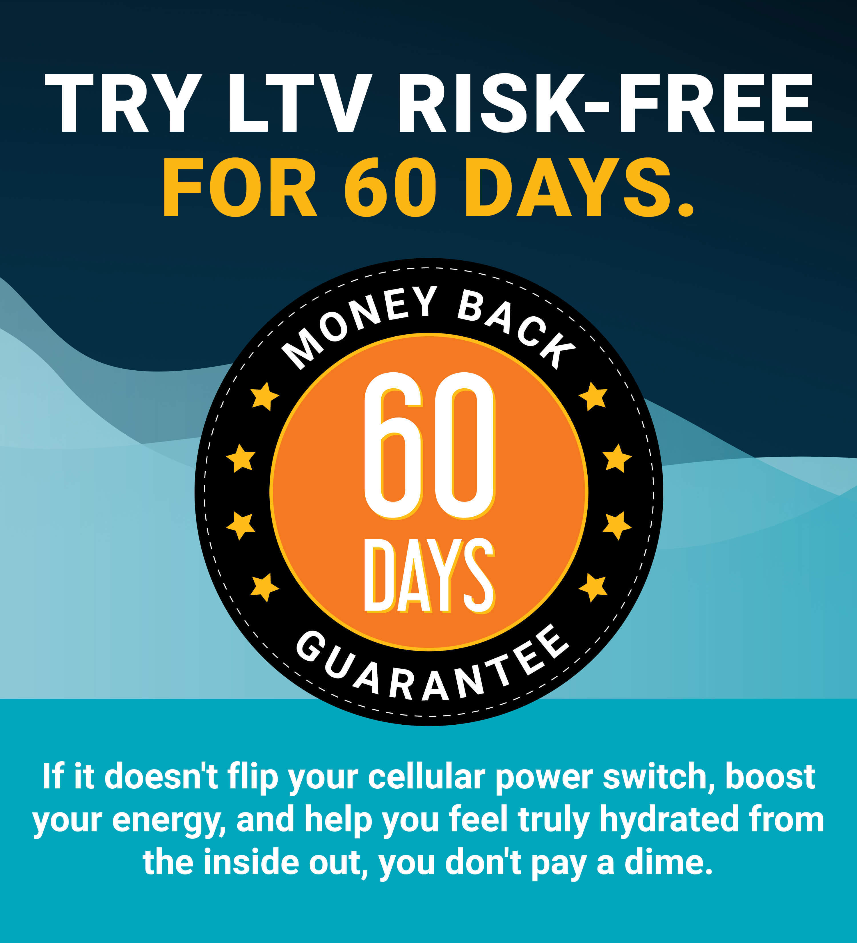 Promotional image offering 60-day risk-free trial with money-back guarantee highlighted.