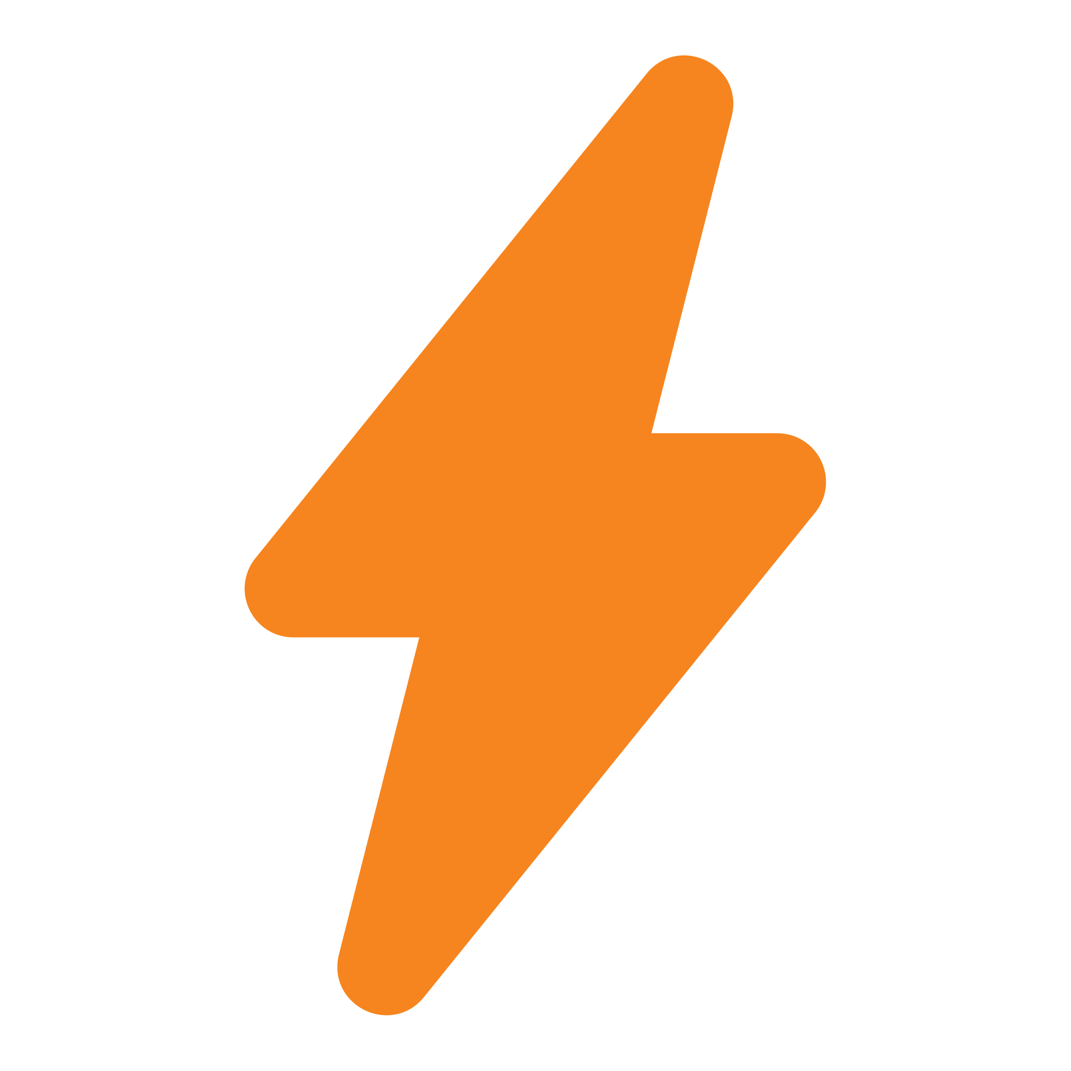 Outlined flask with orange magnifying glass overlapping it.