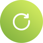 A white battery icon with a lightning bolt inside, on a pink, rounded square background, indicating charging.