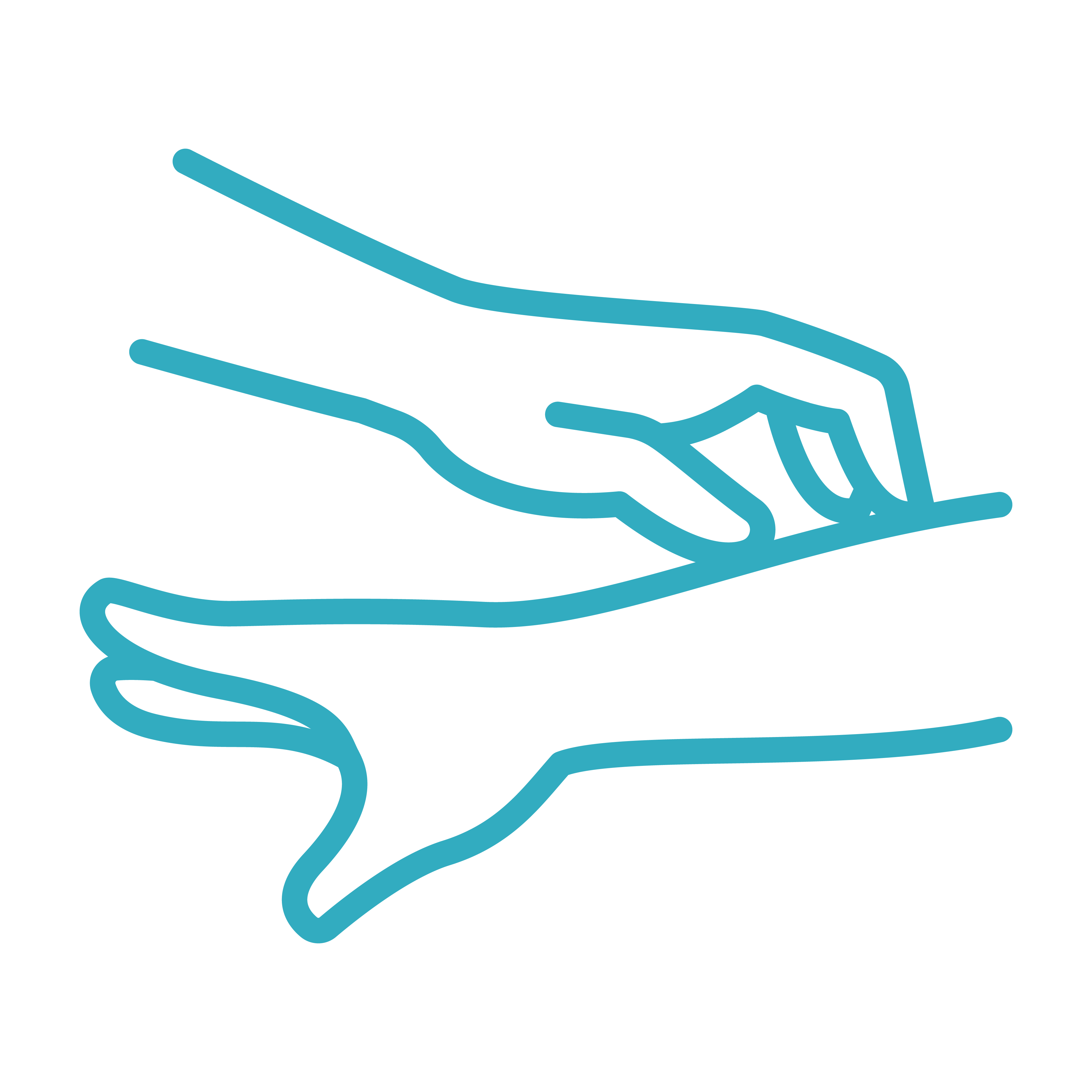 Outline of a person sleeping with 'zzz' above their head.