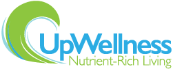 The logo for UpWellness, a company focused on nutrient-rich living.