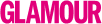 Pink text logo reading 'GLAMOUR' on a transparent background.