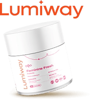 White container labeled 'Lumiway Feminine Fresh' with orange 'Lumiway' text above.