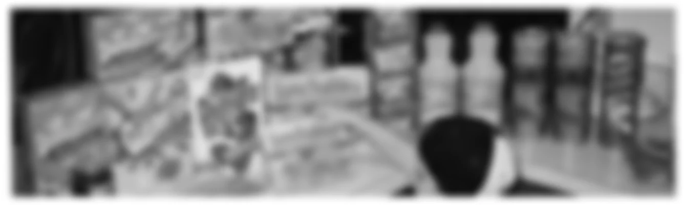 A blurry, black and white, abstract banner image.