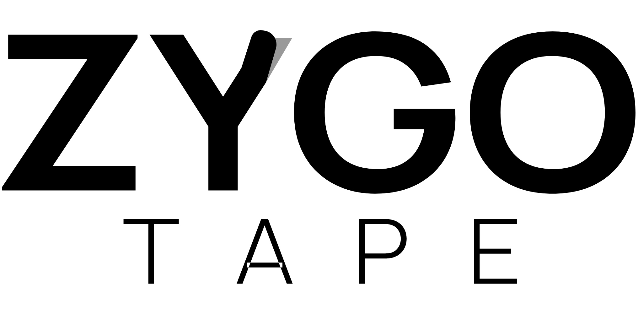 The image shows the word 'ZYGOTAPE' in bold, stylized black letters.