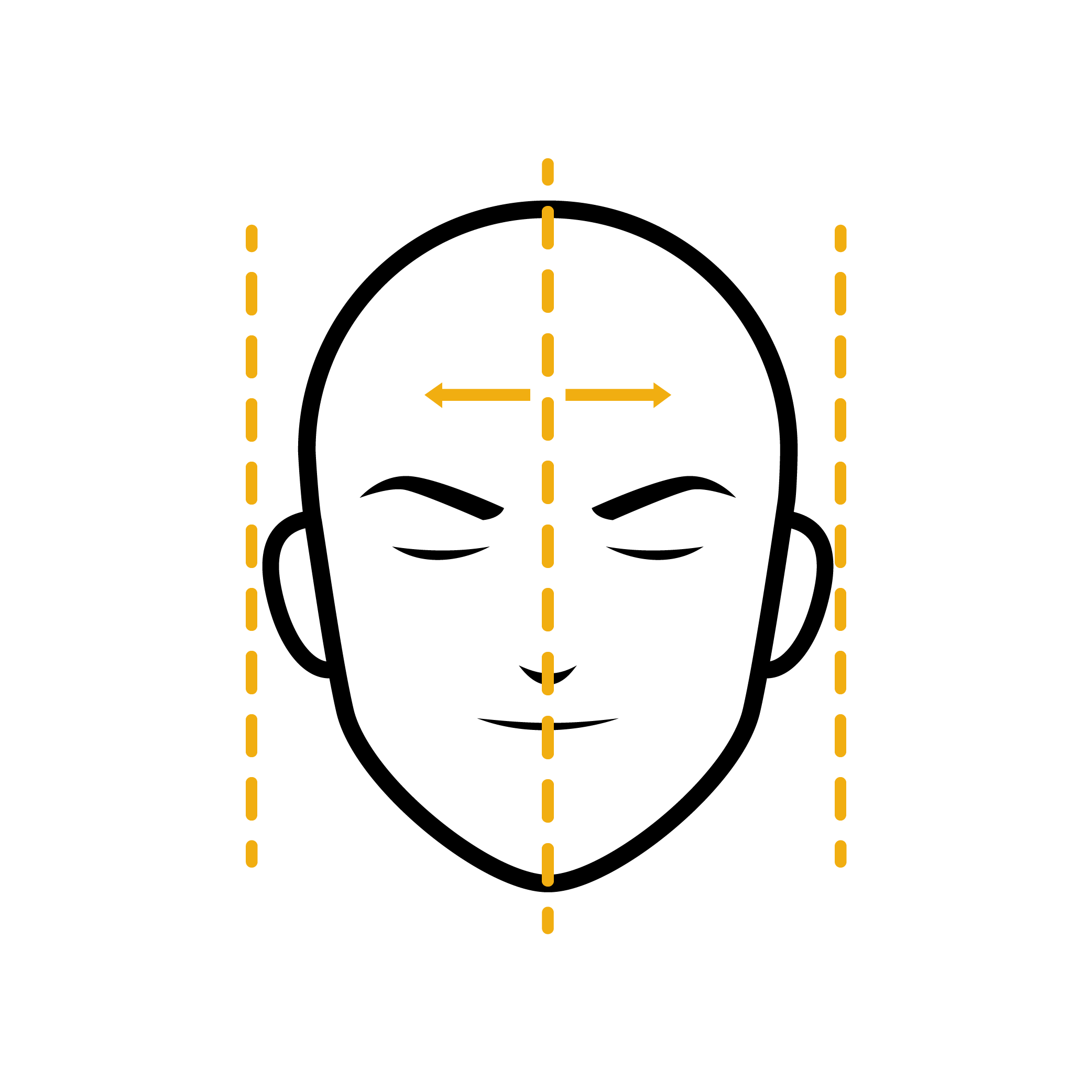 Three vertical dashed lines with a horizontal arrow between them.