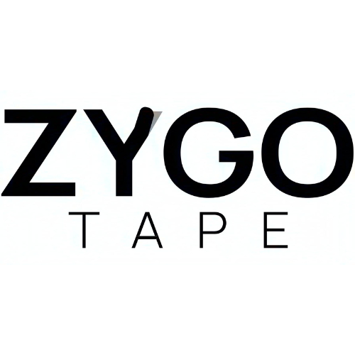 Black text logo reading 'ZYGO TAPE' on a white background.