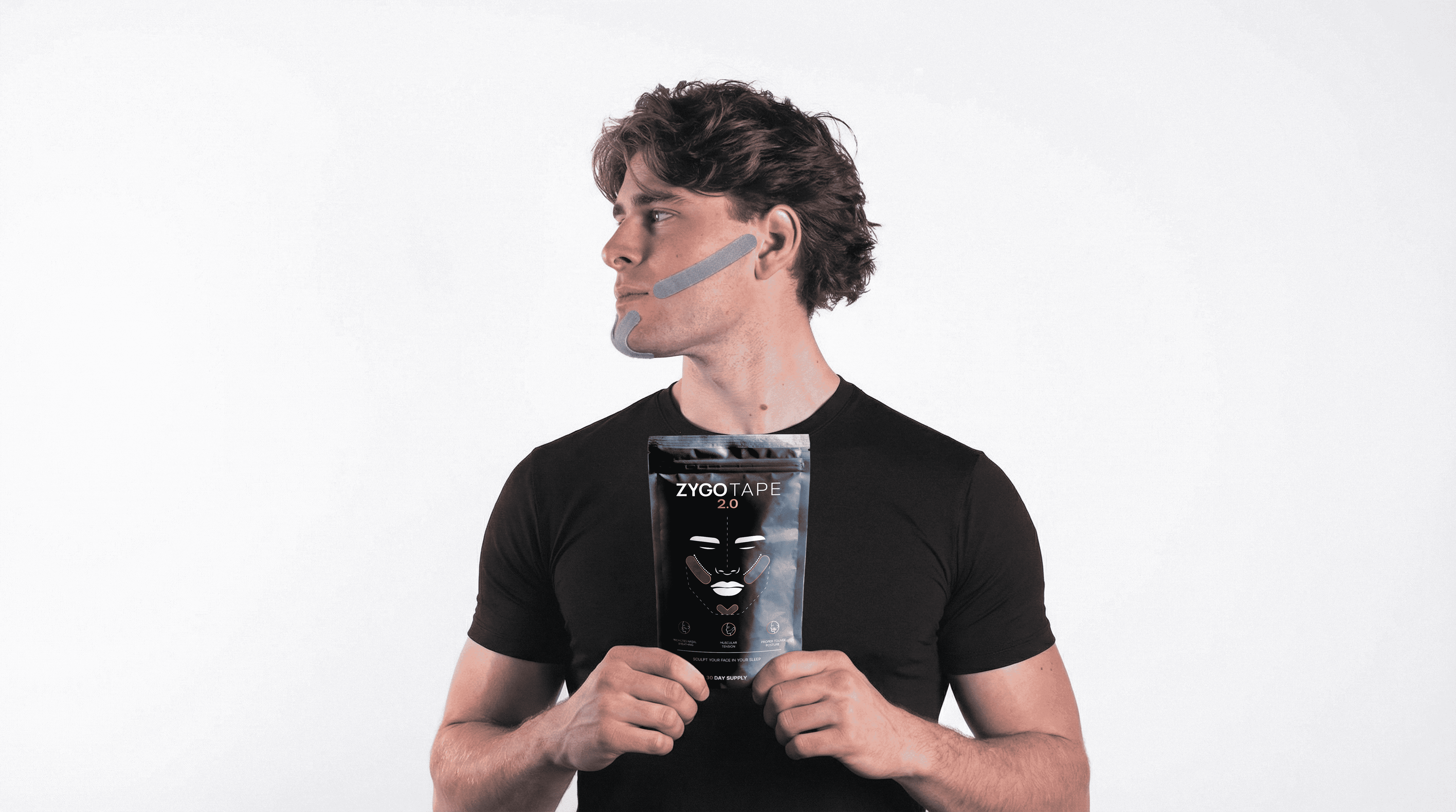 image of man showcasing zygo tape 