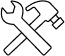 Icon of a wrench and hammer crossed.