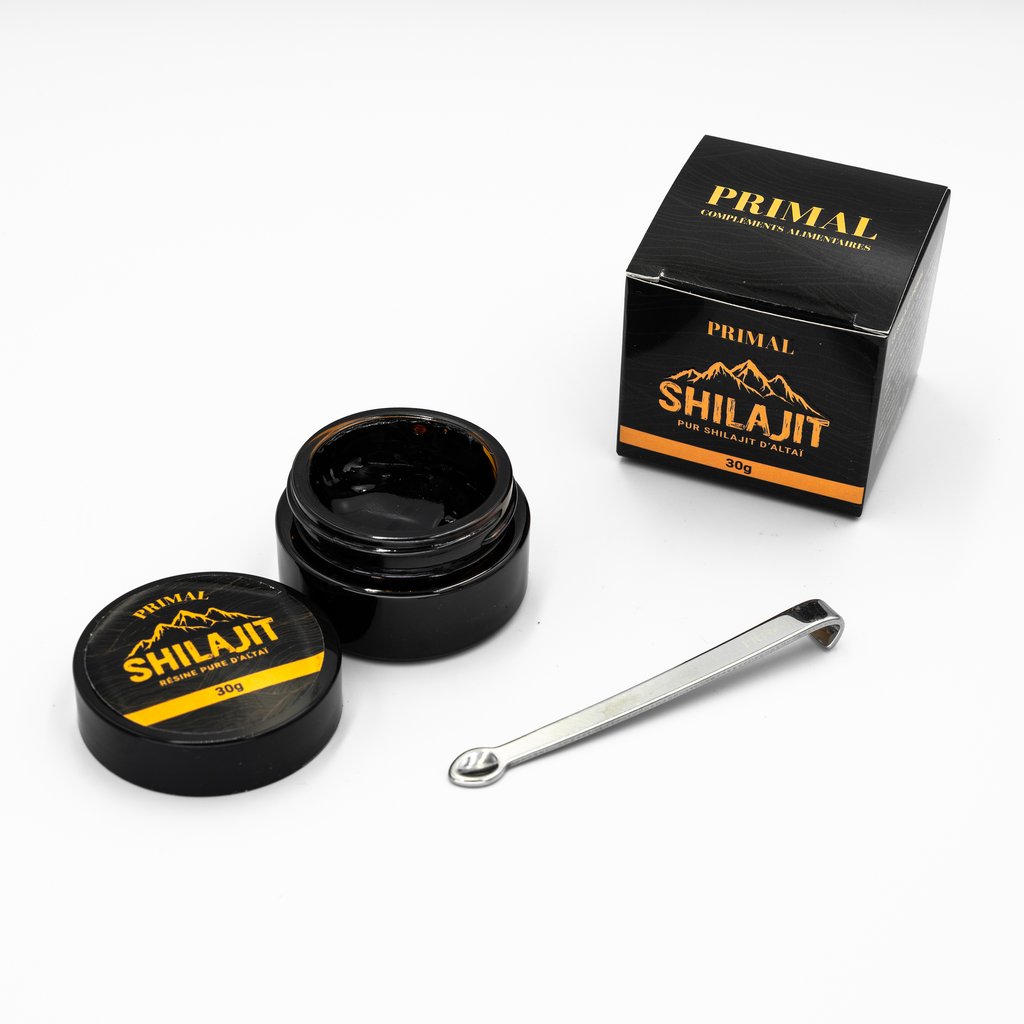 Pot de résine et sa cuillère doseuse