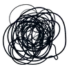 Abstract black scribble on a white background.